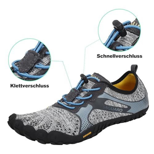 SAGUARO Zapatos de Agua Hombre Surf Piscina Playa Fitness Deportes Escarpines para Mujer Antideslizante Transpirables Gris 44