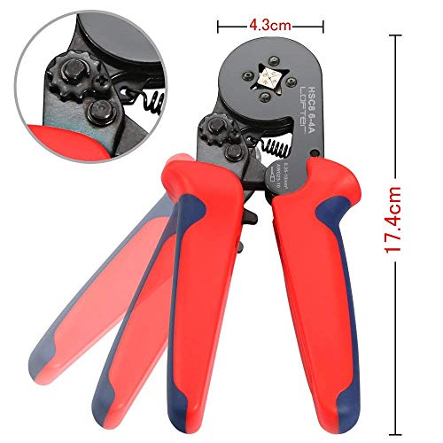 Sainlogic Alicates para prensar, Juego de herramientas de férula de extremo de alambre de 1200 piezas 0.25-10.00 mm²