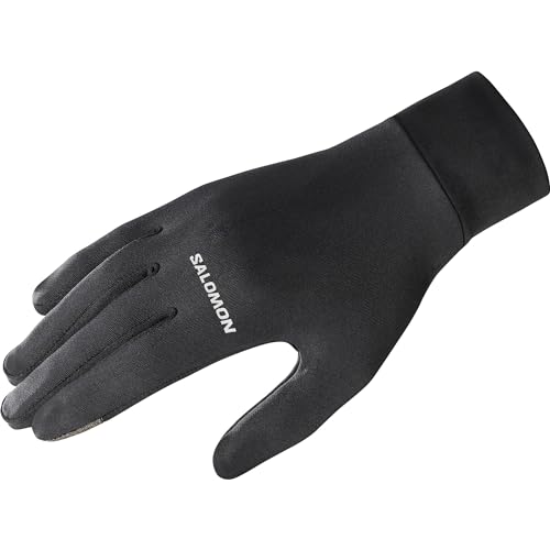 Salomon Cross Warm Guantes Unisex, Practicidad, Calidez y transpirabilidad, Diseño general inteligente, Deep Black, S