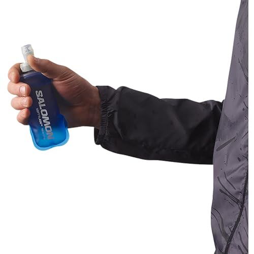 Salomon Soft Flask 150ml/5oz, Poliéster, 28 Botella de Agua, Bidón de hidratación Unisex, Energía rápida, Respetuoso con el medio ambiente, Válvula de alto flujo, Clear Blue