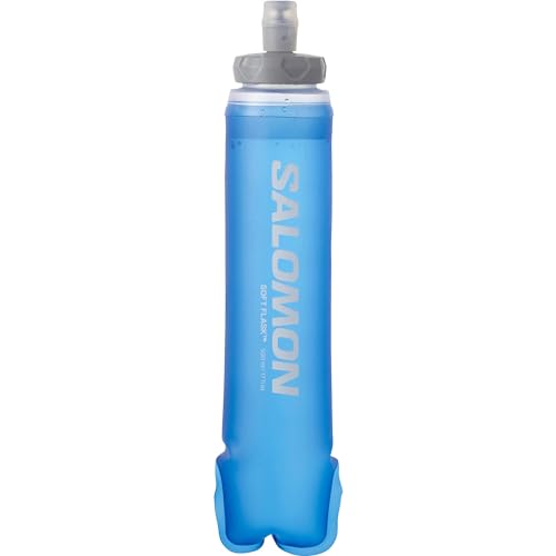 Salomon Soft Flask 500ml/17oz 42 Botella de Agua, Bidón de hidratación Unisex, Fácil de usar, Comodidad, Válvula de alto flujo, Clear Blue