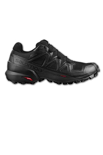 Salomon Speedcross Gore-Tex Zapatillas Impermeables de Trail Running para Hombre, Protección climática, Agarre agresivo, Ajuste preciso, Black/Black/Phantom, 46 EU