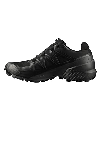 Salomon Speedcross Gore-Tex Zapatillas Impermeables de Trail Running para Hombre, Protección climática, Agarre agresivo, Ajuste preciso, Black/Black/Phantom, 46 EU