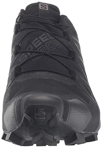 Salomon Speedcross Gore-Tex Zapatillas Impermeables de Trail Running para Mujer, Protección climática, Agarre agresivo, Ajuste preciso, Black/Black/Phantom, 38 EU