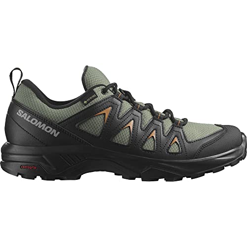 Salomon X Braze Gore-Tex Zapatillas Impermeables de Senderismo para Hombre, Básicos para el senderismo, Diseño deportivo, Uso versátil, Deep Lichen Green, 42