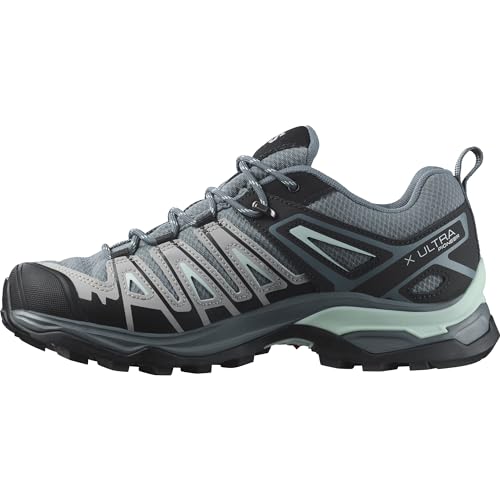 Salomon X Ultra Pioneer Gore-Tex Zapatillas de Senderismo para Mujer, Cualquier clima, Sujeción del pie segura, Estabilidad y amortiguación, Stormy Weather, 39 1/3