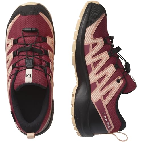 Salomon XA Pro V8 Climasalomon Waterproof Zapatillas de Exterior para Niños, Ajuste preciso, Agarre en todo tipo de terrenos, Look deportivo, Earth Red, 38