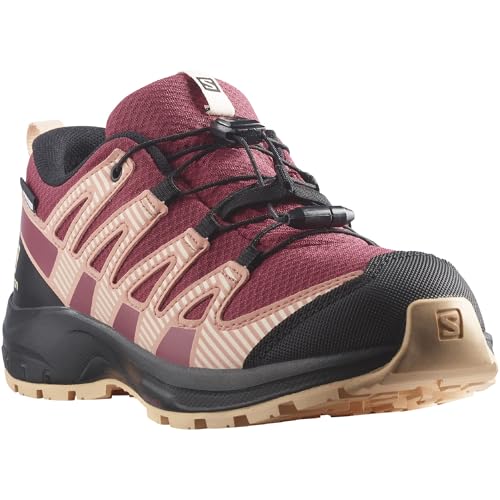 Salomon XA Pro V8 Climasalomon Waterproof Zapatillas de Exterior para Niños, Ajuste preciso, Agarre en todo tipo de terrenos, Look deportivo, Earth Red, 38