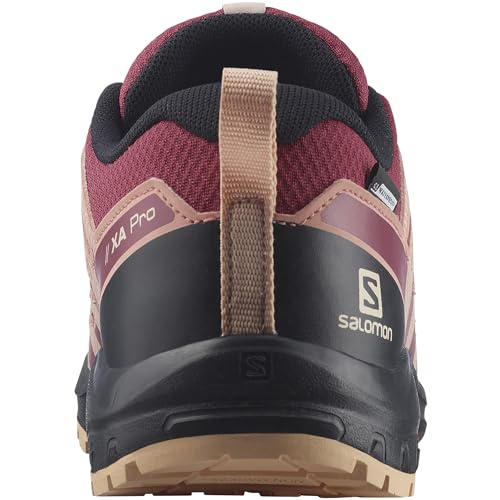 Salomon XA Pro V8 Climasalomon Waterproof Zapatillas de Exterior para Niños, Ajuste preciso, Agarre en todo tipo de terrenos, Look deportivo, Earth Red, 38