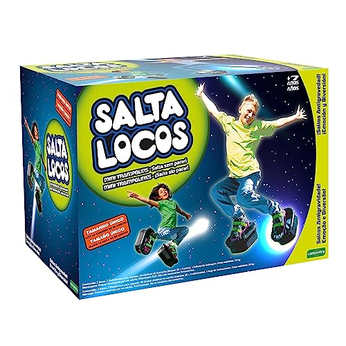 Salta Locos Mini Trampolines, Color Negro, Tamaño único (CONCENTRA 126630)