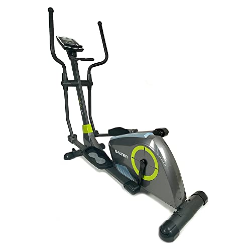 SALTER Fitness PT-1735 - Bicicleta Elíptica con Volante de inercia 18 Kg., Pantalla LCD y Pulsómetro, 16 Niveles de Resistencia, amplios Pedales Antideslizantes.