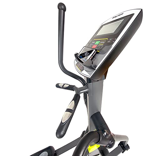 SALTER Fitness PT-1735 - Bicicleta Elíptica con Volante de inercia 18 Kg., Pantalla LCD y Pulsómetro, 16 Niveles de Resistencia, amplios Pedales Antideslizantes.