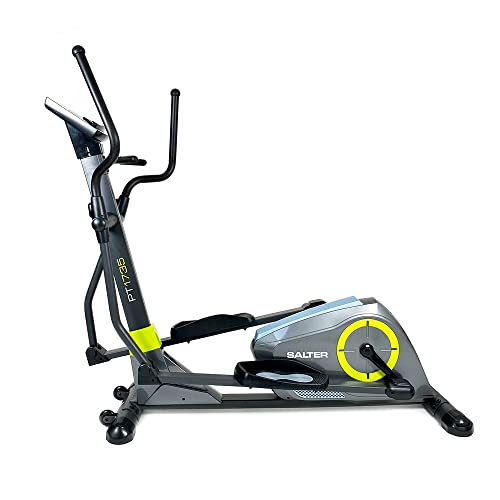 SALTER Fitness PT-1735 - Bicicleta Elíptica con Volante de inercia 18 Kg., Pantalla LCD y Pulsómetro, 16 Niveles de Resistencia, amplios Pedales Antideslizantes.