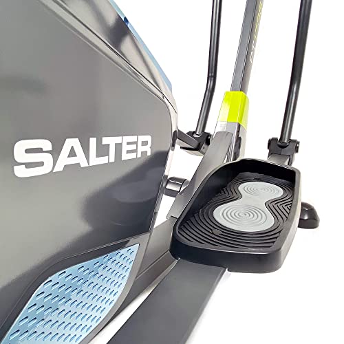 SALTER Fitness PT-1735 - Bicicleta Elíptica con Volante de inercia 18 Kg., Pantalla LCD y Pulsómetro, 16 Niveles de Resistencia, amplios Pedales Antideslizantes.