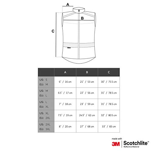 Salzmann 3M Chaleco Ciclismo - Chaleco Ligero con Inserciones de Malla Transpirable - Hecho con 3M Scotchlite