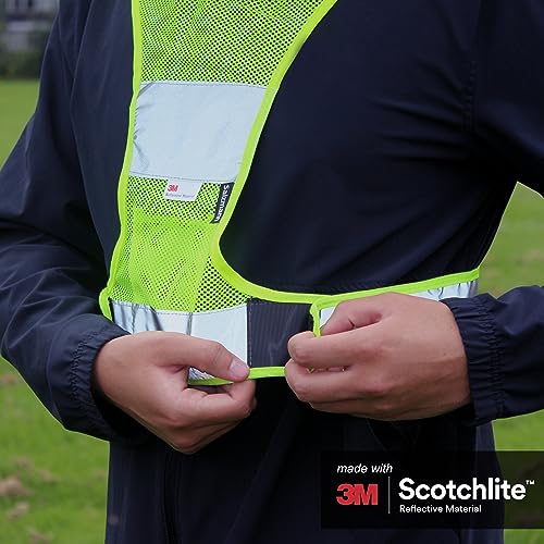 Salzmann 3M Chaleco para Correr de Alta Visibilidad - Chaleco Deportivo Transpirable Hecho de Tejido de Malla - Hecho con 3M Scotchlite