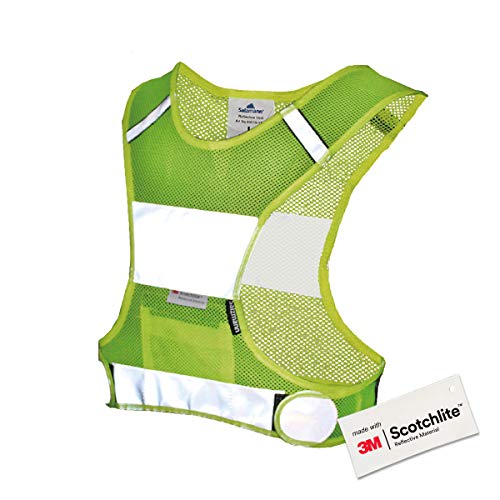 Salzmann 3M Chaleco para Correr de Alta Visibilidad - Chaleco Deportivo Transpirable Hecho de Tejido de Malla - Hecho con 3M Scotchlite