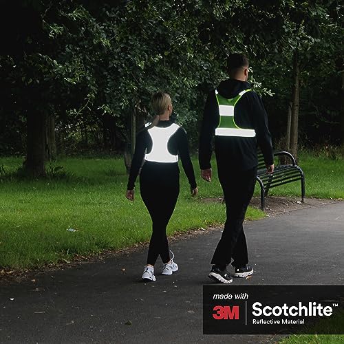 Salzmann 3M Chaleco para Correr de Alta Visibilidad - Chaleco Deportivo Transpirable Hecho de Tejido de Malla - Hecho con 3M Scotchlite