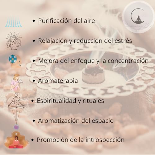 SamayZen - Incienso Natural Frankincense con Sangre de dragón en Grano para Quemar 30g - carbón litúrgico 40mm - Creado a Partir de resinas de árbol - sin tóxicos - Sahumerios Naturales para Meditar