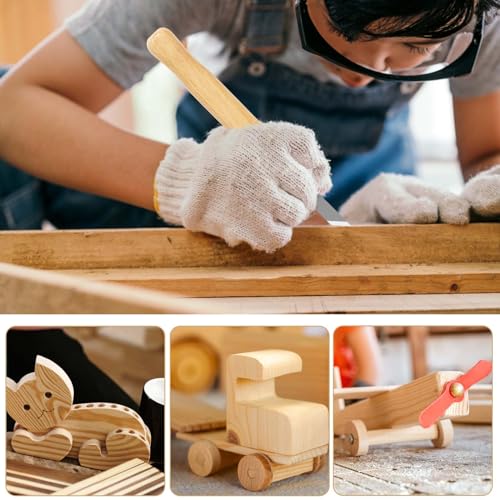 SAMISO Juego de herramientas para tallar madera,30PCS Herramientas De Talla De Madera con guantes resistentes a cortes,cuchillos de tallado en madera,Para Principiantes Y Profesionales Escultores