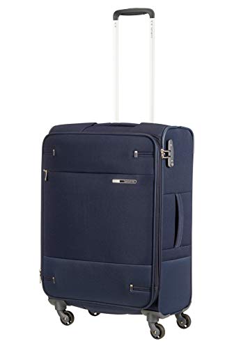 Samsonite Base Boost Spinner M Maleta Expansible, 66 cm, 67.5/73.5 L, candado tsa, Azul (Navy Blue)