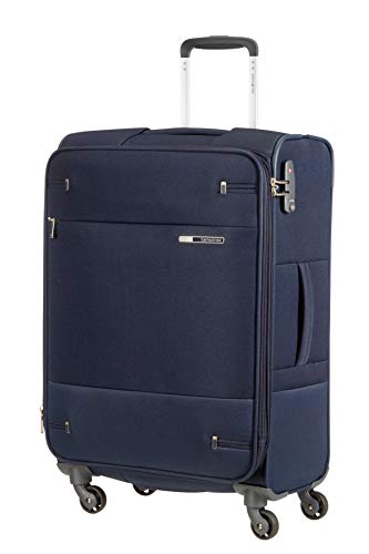 Samsonite Base Boost Spinner M Maleta Expansible, 66 cm, 67.5/73.5 L, candado tsa, Azul (Navy Blue)