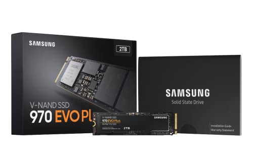 SAMSUNG 970 EVO Plus SSD 2TB - Unidad Interna de Estado sólido M.2 NVMe con tecnología V-NAND (MZ-V7S2T0B/AM)