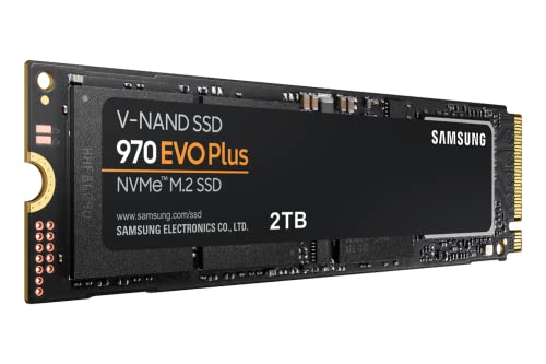 SAMSUNG 970 EVO Plus SSD 2TB - Unidad Interna de Estado sólido M.2 NVMe con tecnología V-NAND (MZ-V7S2T0B/AM)