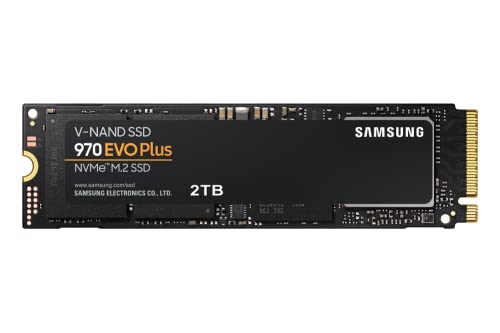 SAMSUNG 970 EVO Plus SSD 2TB - Unidad Interna de Estado sólido M.2 NVMe con tecnología V-NAND (MZ-V7S2T0B/AM)