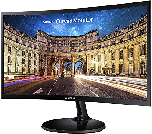 SAMSUNG C24F390 - Monitor Curvo de 24'' (Full HD, 4 ms, 60 Hz, FreeSync, Flicker-Free, LED, VA, 16:9, 3000:1, 1800R, 250 cd/m², HDMI, Base Redonda) Negro