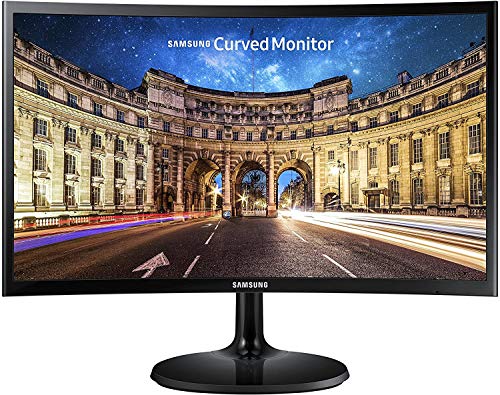 SAMSUNG C24F390 - Monitor Curvo de 24'' (Full HD, 4 ms, 60 Hz, FreeSync, Flicker-Free, LED, VA, 16:9, 3000:1, 1800R, 250 cd/m², HDMI, Base Redonda) Negro