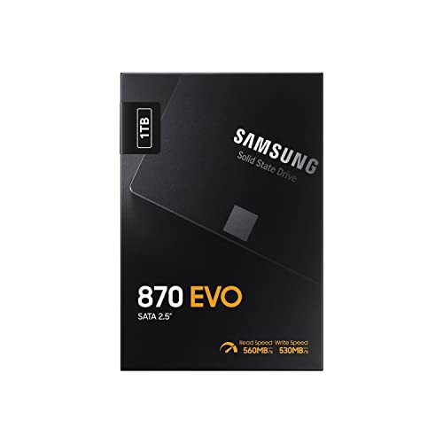 Samsung SSD 870 EVO, 1 TB, Form Factor 2.5&rdquo, Intelligent Turbo Write, Magician 6 Software, Black (Internal SSD)