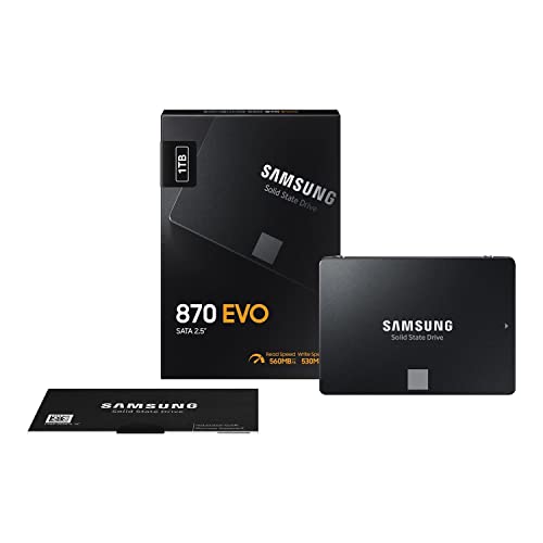 Samsung SSD 870 EVO, 1 TB, Form Factor 2.5&rdquo, Intelligent Turbo Write, Magician 6 Software, Black (Internal SSD)