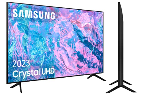 SAMSUNG TV Crystal UHD 2023 55CU7105 - Smart TV de 55", Procesador Crystal UHD, Gaming Hub, Q-Symphony, Diseño AirSlim y Contrast Enhancer con HDR10+