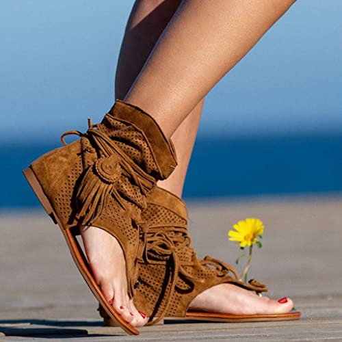 Sandalias Mujer Comodas Vestir Casual RomaHebilla Zapatillas y Chanclas Sandalias de Playa Bohemian Fondo Plano Informal Romanas Zapatos Talla Grande Chanclas Cómodo y Transpirable Elegantes