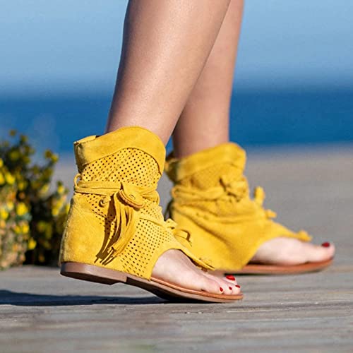 Sandalias Mujer Comodas Vestir Casual RomaHebilla Zapatillas y Chanclas Sandalias de Playa Bohemian Fondo Plano Informal Romanas Zapatos Talla Grande Chanclas Cómodo y Transpirable Elegantes