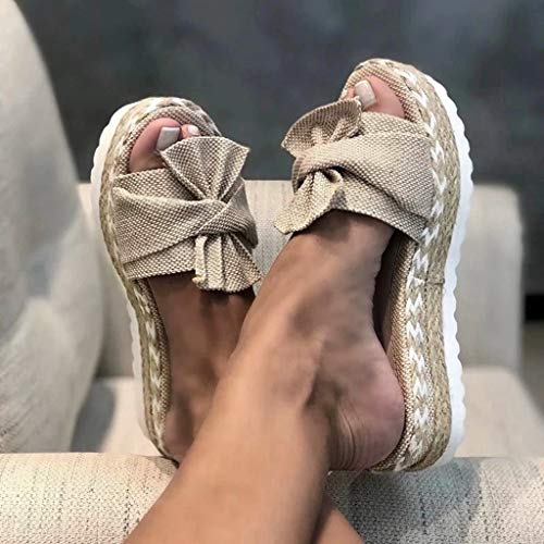 Sandalias Mujer Comodas Zapatillas y Chanclas Casual RomaHebilla Chanclas Cómodo y Transpirable Fondo Plano Informal Romanas Zapatos Talla Grande Sandalias de Playa Bohemian Elegantes