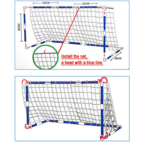 Sanlebi Juguete de Mini portería de fútbol para niños, jardín, 120 x 62 x 46 cm