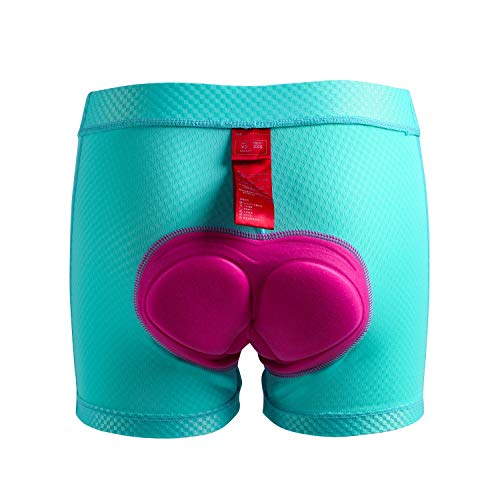 Santic Calzoncillos de Ciclismo para Mujeres,Pantalones Cortos de Bicicletas,Pantalón Interior de Ciclismo para Mujeres Azul M