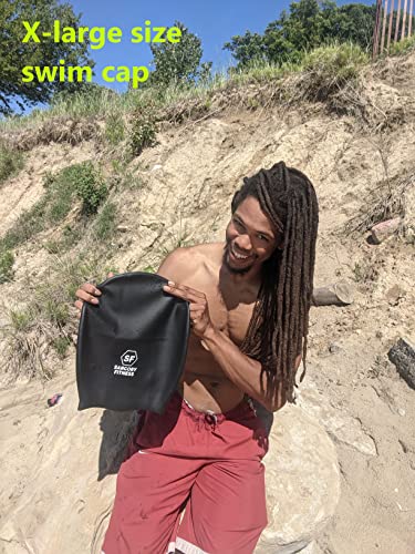 Sargoby Fitness Gorro Piscina Pelo Largo Gorro de natación Trenzas para rastas de Pelo Largo o rastas de Pelo Afro tamaños de Gorro de natación para Adultos Se Puede Utilizar como Gorro de Ducha