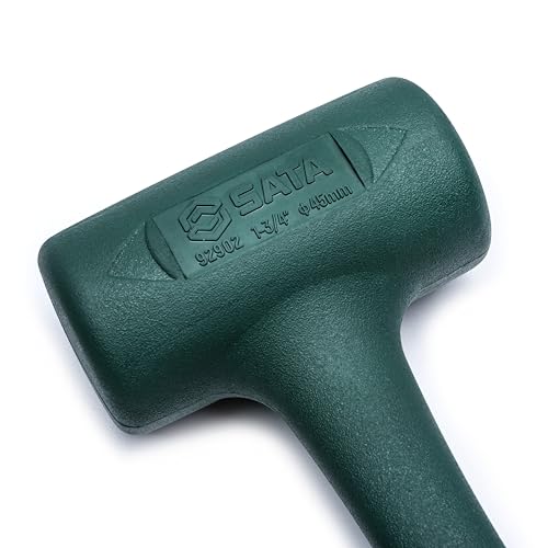 SATA ST92902SC Martillo de Golpe Muerto de 45 mm, Peso de la Cabeza de 520 g y 286 mm de Longitud, con una Goma verde Suave que Absorbe los Impactos