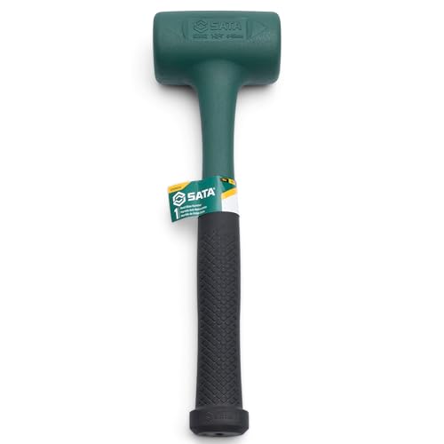 SATA ST92902SC Martillo de Golpe Muerto de 45 mm, Peso de la Cabeza de 520 g y 286 mm de Longitud, con una Goma verde Suave que Absorbe los Impactos