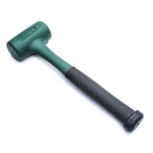 SATA ST92902SC Martillo de Golpe Muerto de 45 mm, Peso de la Cabeza de 520 g y 286 mm de Longitud, con una Goma verde Suave que Absorbe los Impactos