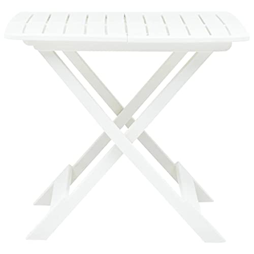 Saturnia 08330140 - Mesa Resina Plegable Blanca 79x72x70 cm