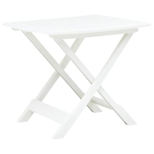 Saturnia 08330140 - Mesa Resina Plegable Blanca 79x72x70 cm