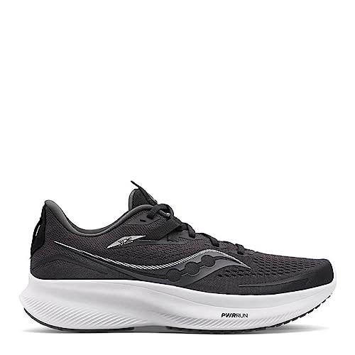 Saucony Ride 15, Zapatillas para Correr Hombre, Black/White, 42.5 EU