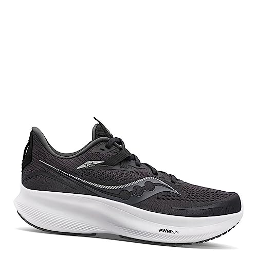 Saucony Ride 15, Zapatillas para Correr Hombre, Black/White, 42.5 EU