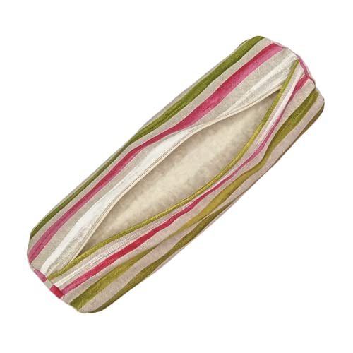 SAVASANAS - Mini bolster cilíndrico "Summer" 40x14cm, ideal para apoyar cervicales, rodillas, hombros o como asiento durante el yoga - Funda lavable - Relleno de cáscara espelta - Asa de transporte