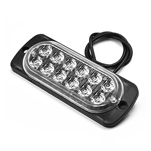 SBTRKT luz antiniebla Universal 12LED Todoterreno Coche Remolque Camiones Seguridad Trabajo Urgente Niebla Luz Roja Lámpara 12V-24V 36W - Luz Urgente Carcasa De Plástico