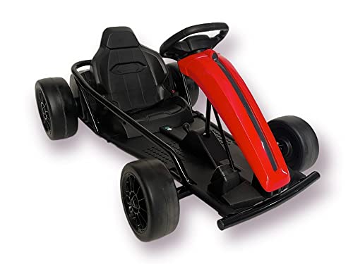 schnaeppchenmeile-online Kart para niños de deriva eléctrica, alimentado con 24 V, color rojo